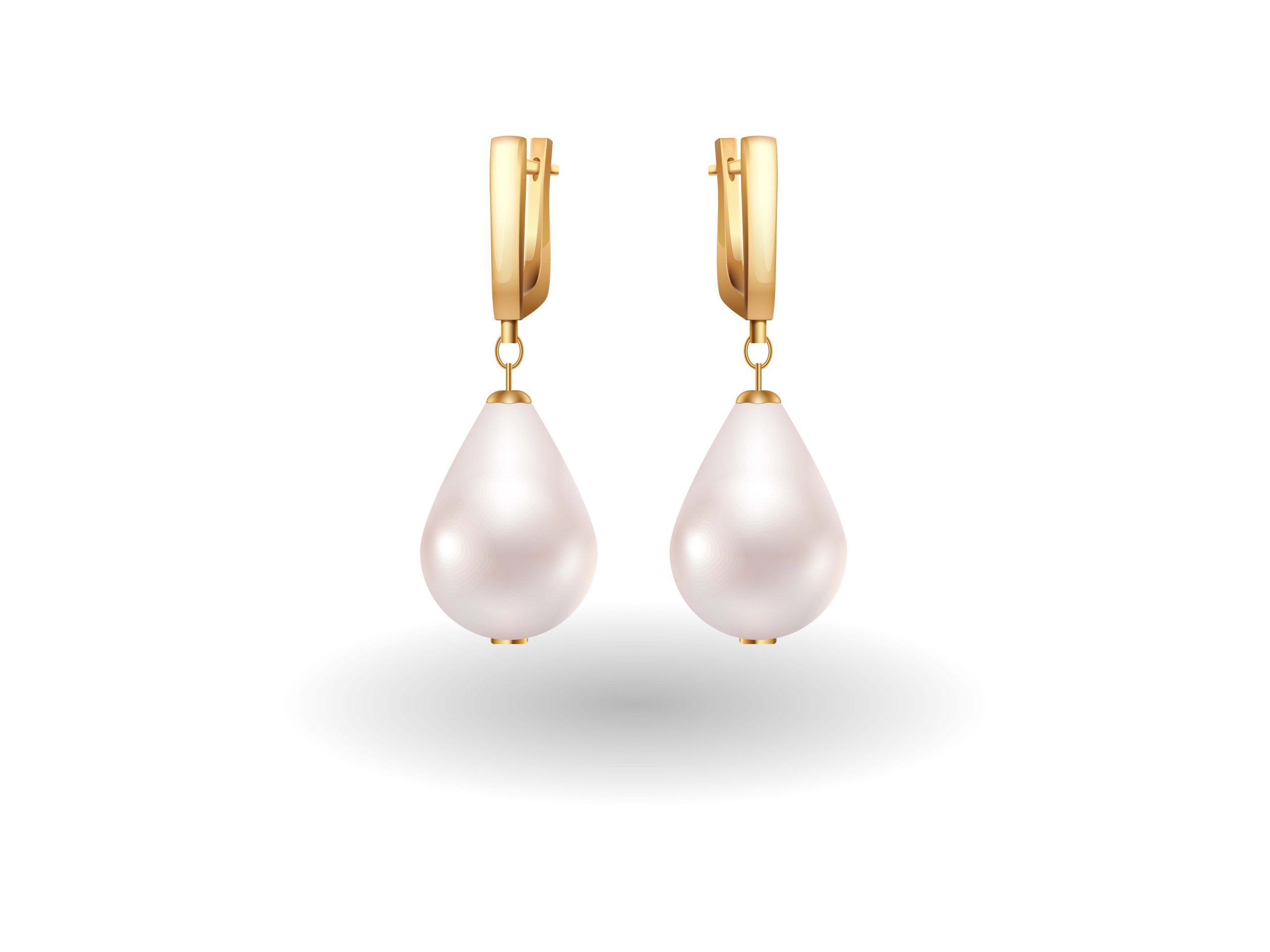 Rose Gold Pearl Drop Earrings