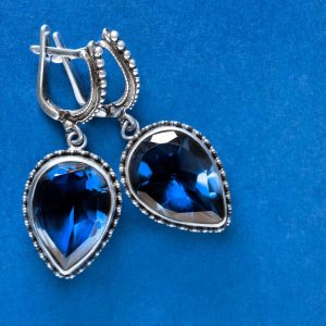 Sapphire Glow Earrings