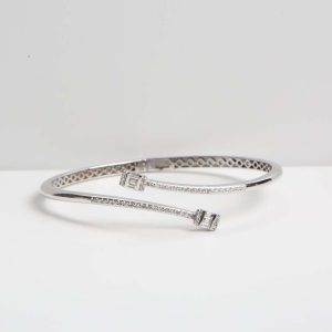 Textured Silver Cuff Bracelet