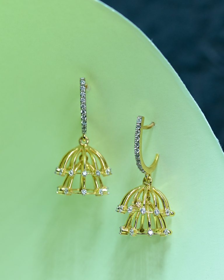 Golden Canopy Jhumka drops
