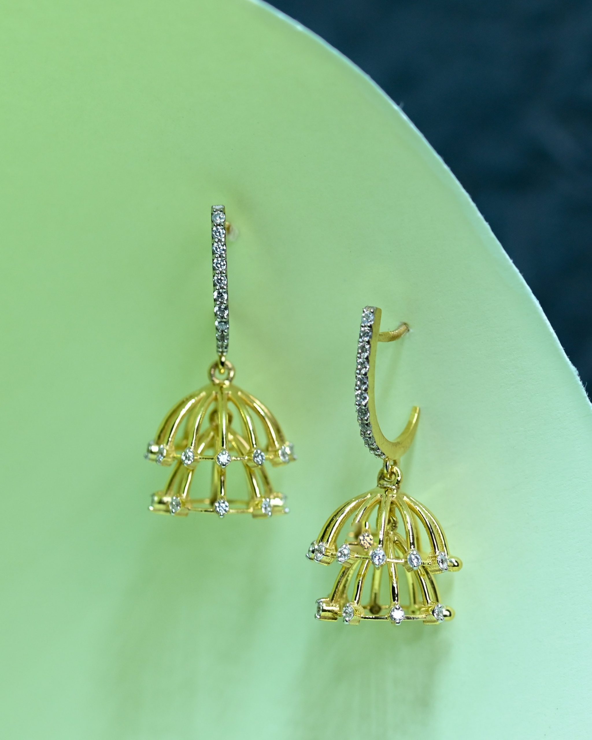 Golden Canopy Jhumka drops
